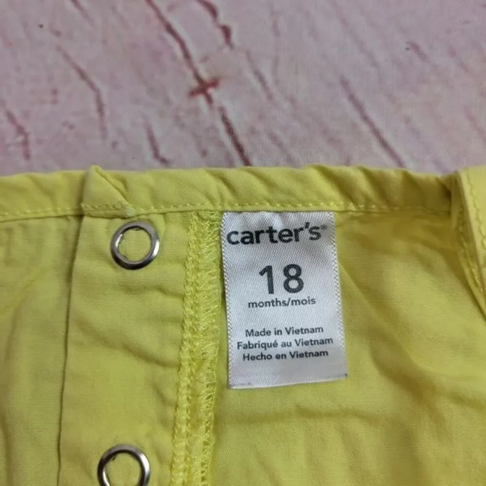 Carter's yellow romper 18mo